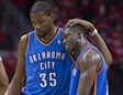 Kevin Durant y Reggie Jackson, los 2 mejores de OKC, muestran su desconsuelo