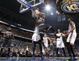 Tobias Harris, intentando anotar en el partido de anoche, metió la cesta ganadora