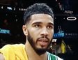 Tatum es entrevistado por TNT tras el partido