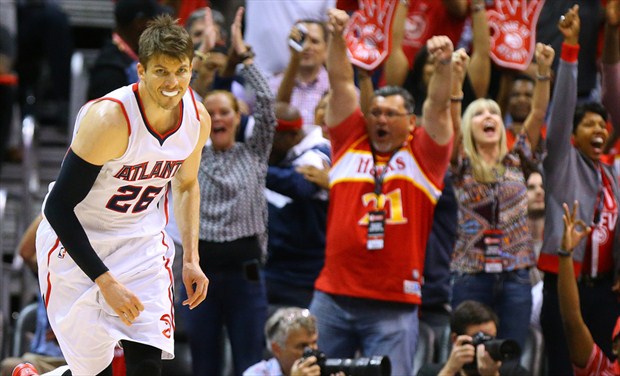 Kyle Korver se mostró infalible en el partido ante Pelicans